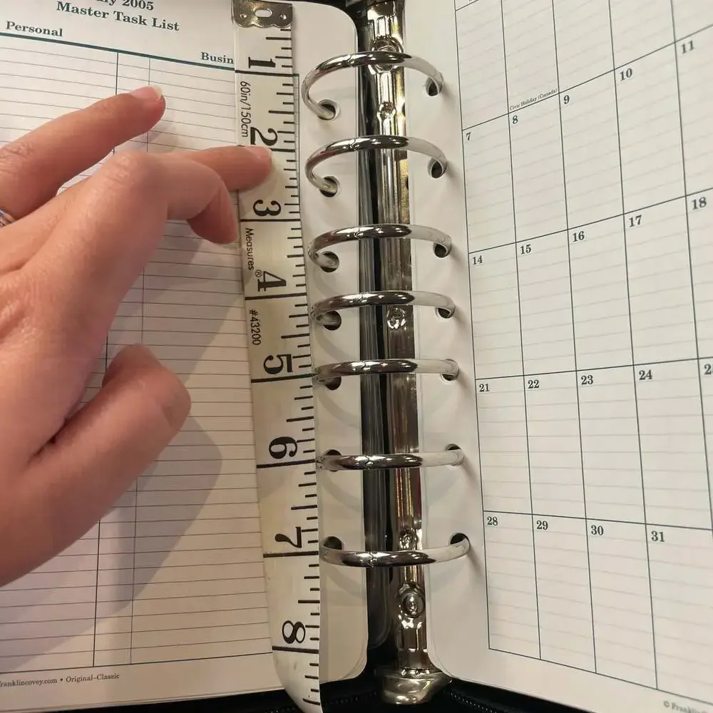 Franklin Covey Black Zip-Around 7-Ring Binder Planner Organizer
